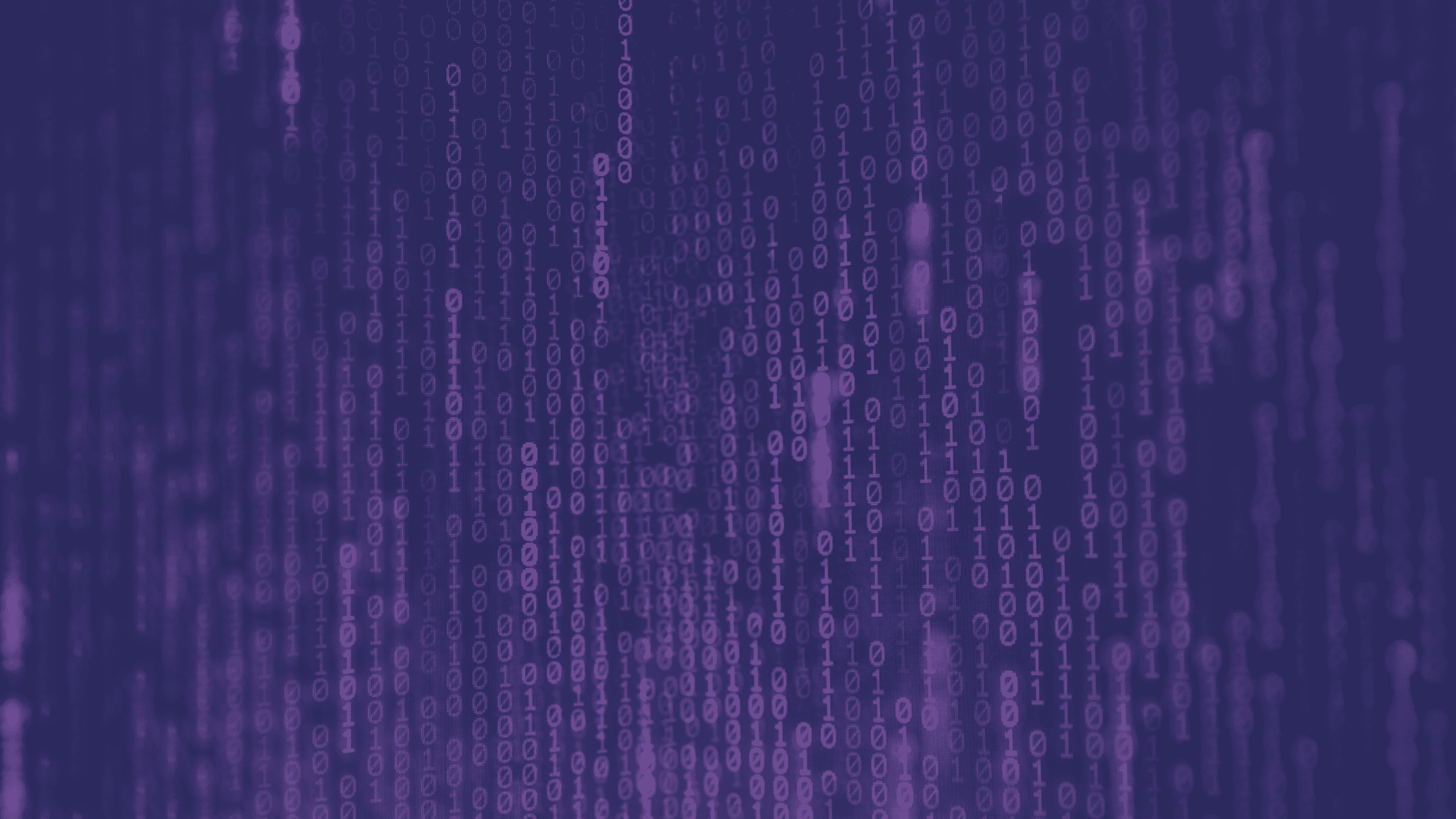 Strings of Code with Purple Background